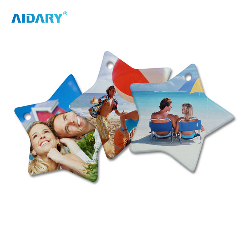 Sublimation Ceramic pendant star