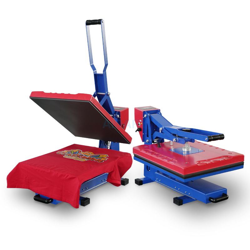 Vertical Heat Platen Slide-out Design T-shirt Threadable T-shirt Sublimation Printing Machine