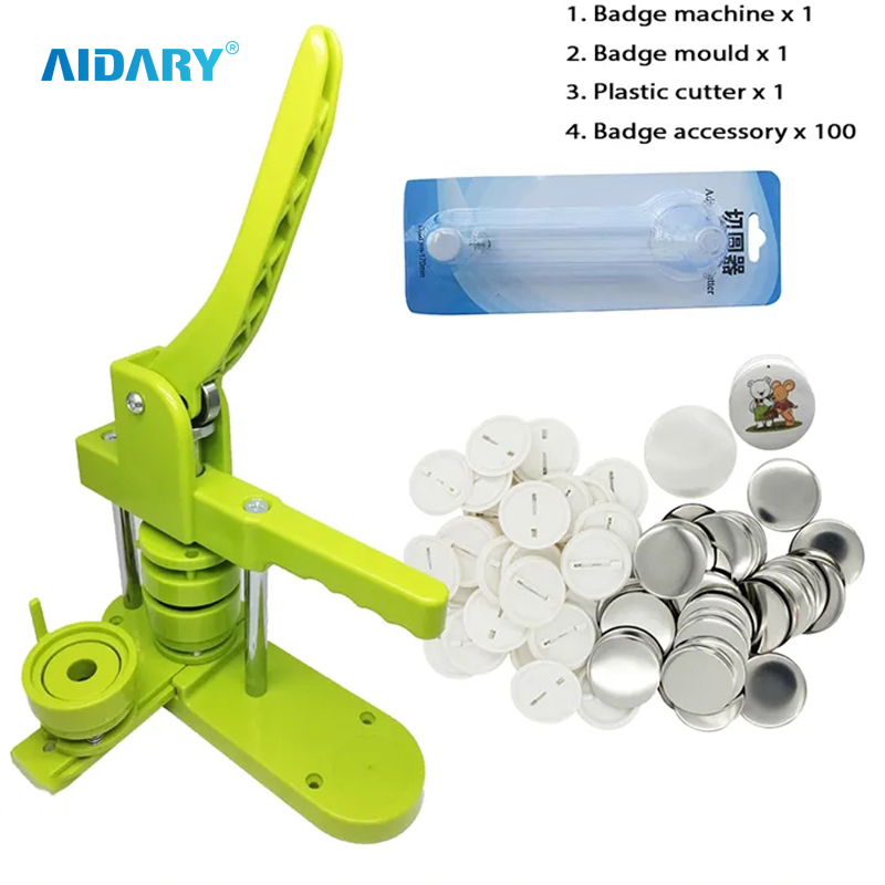 How To Make Badge Pin by ABS Badge Punch Press Maker Machine Pin Button DIY Making Set