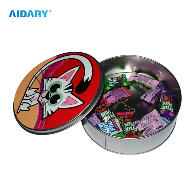 AIDARY Round Metal Box Candy Tin Box for Sublimation