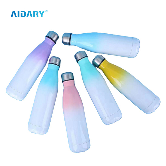 AIDARY 500ml Sublimation Double Colorful Two Layers Thermos Coke Bottle