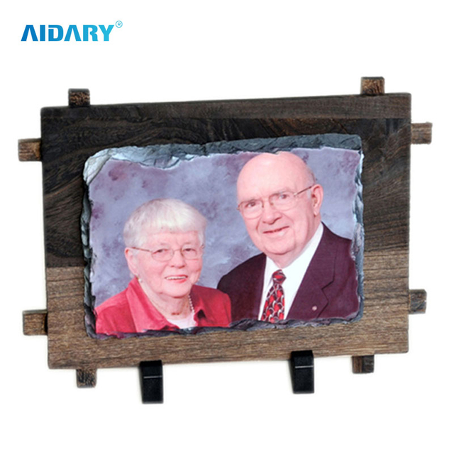 Sublimation 18*26cm Rock Photo Slate Wood Picture Frame