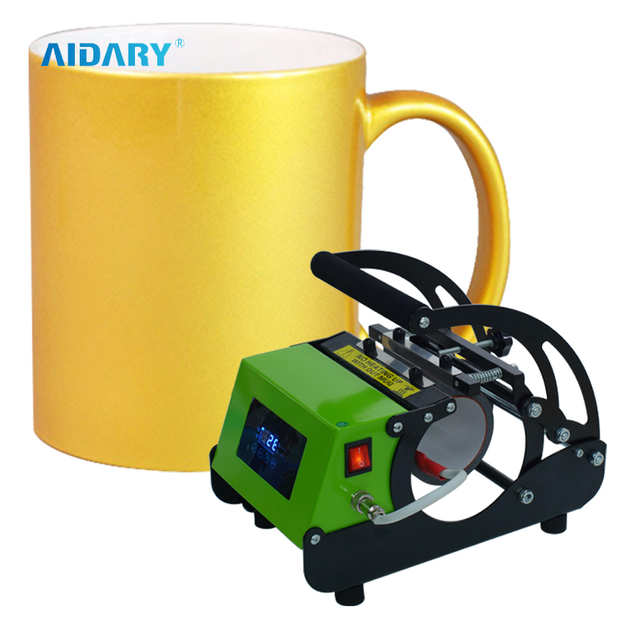 AIDARY Wholesale Blank Sublimation Pearl Mug 11oz Glossy Golden Pearl Mug