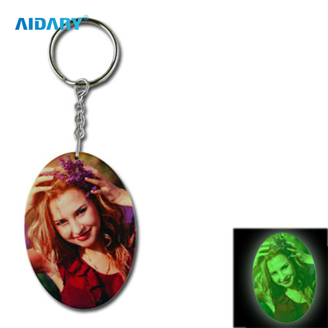 Sublimation 48*68mm Small Ellipse Plastic Keyring