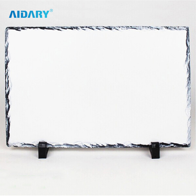 Sublimation 20*30cm Rectangle Rock Photo Sublimation Photo Slate With Plastic Stand