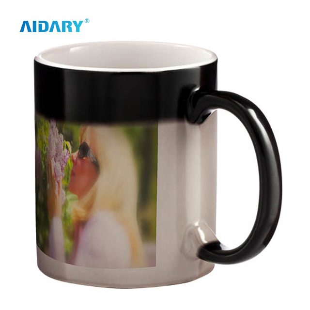 AIDARY Glossy Surface Whole Mug Colour Changed Sublimation Ceramic Mug