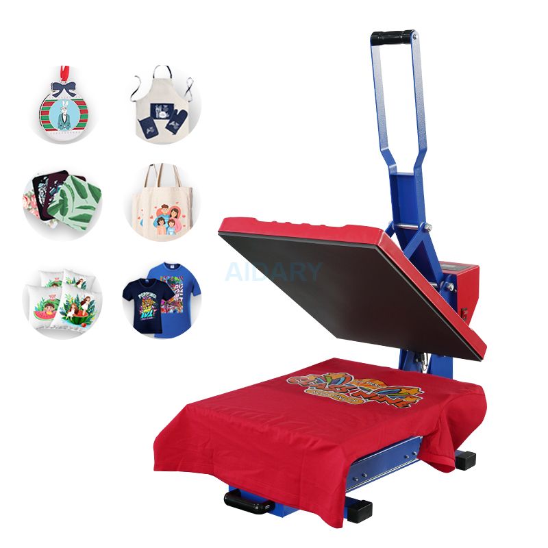 Vertical Heat Platen Slide-out Design T-shirt Threadable T-shirt Sublimation Printing Machine