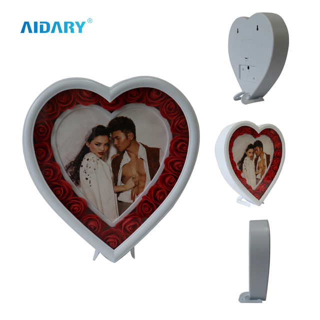 Heart Shape Changable Color LED Magic Photo Frame