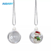 Double-sided Sublimation Flat Circular Christmas Ornaments