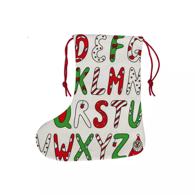 Sublimation Cotton And Linen Christmas Stocking