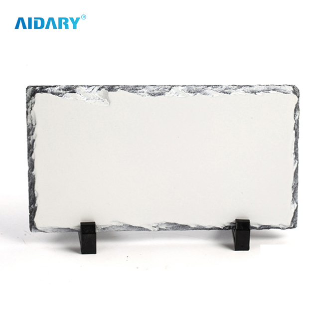 Sublimation DIY Logo Customized Strip Rock Slate with 2pcs of Plastic Stand
