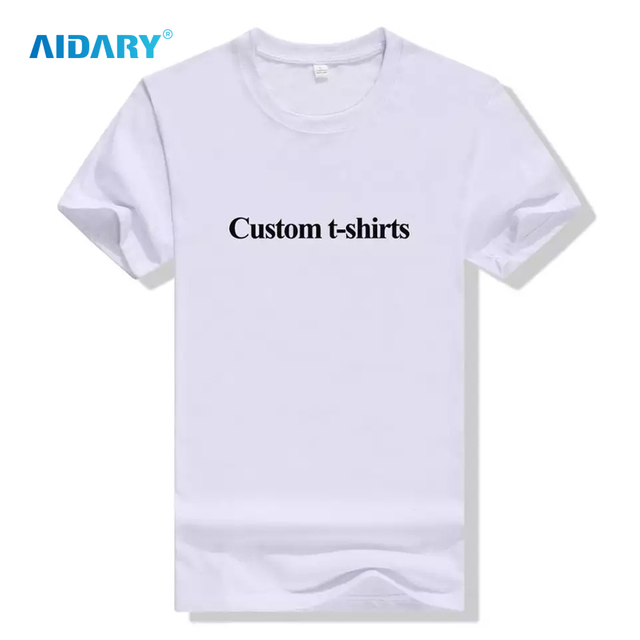 AIDARY Promotional Vote Tee Shirts Plus Size Plain White Custom Logo Printed Modal 200gsm Sublimation Unisex T Shirt