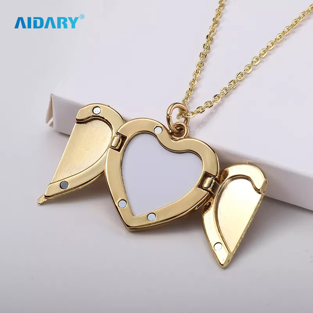 Angel Wings Necklace Golden for Sublimation