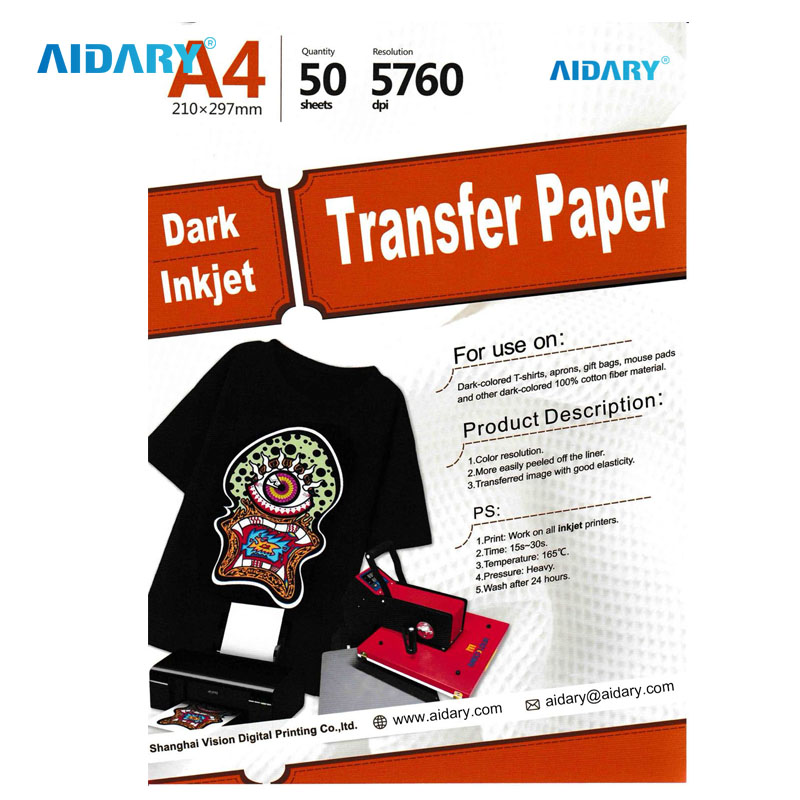 Black Tshirt Laser Printing Deep Color Transfer Paper