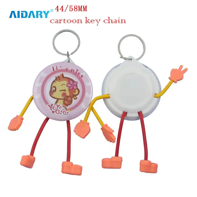 44MM Plastic Back Shell Cartoon Key Chain