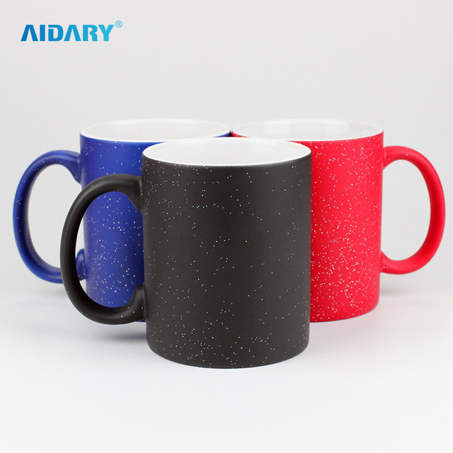 What Is Glitter Round Handle Whole Colour Changed Ceramic Mug