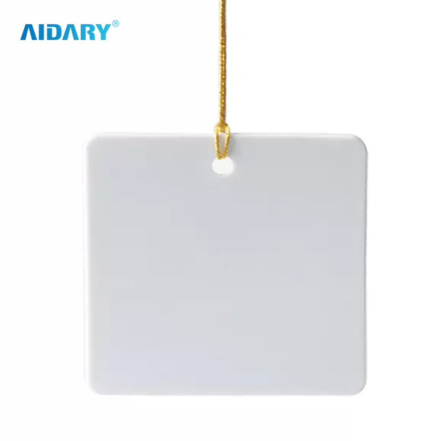 Sublimation Oval with Hollowed Edge Christmas Gifts Plastic Pendant Christmas Tree Ornament