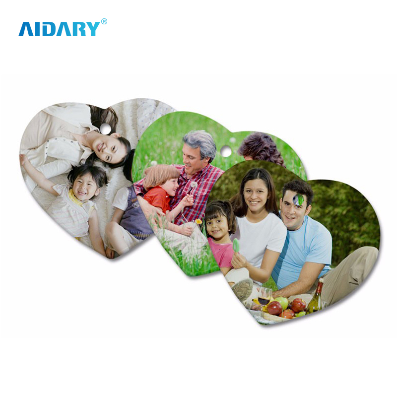 Sublimation Ceramic pendant heart
