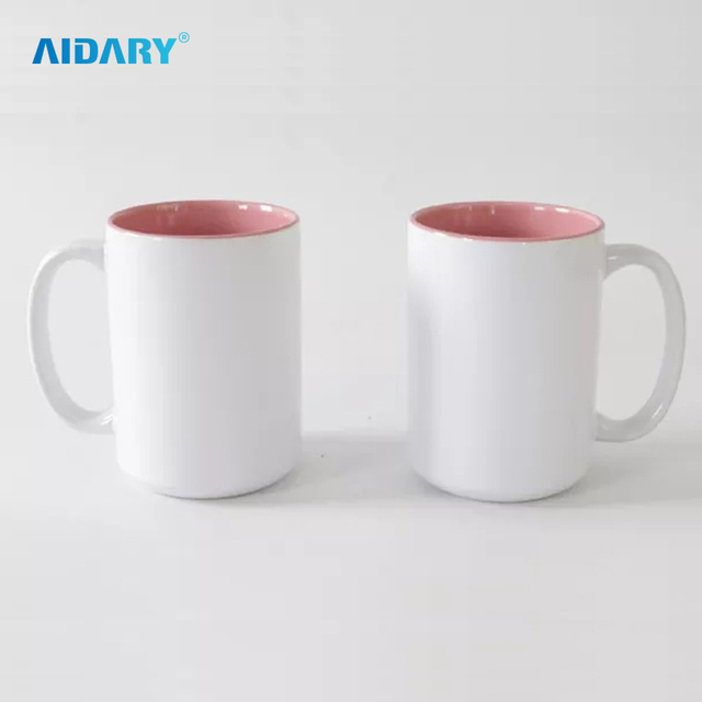 AIDARY 15oz Top Grade Inner Colourful Sublimation Phtoto Mug