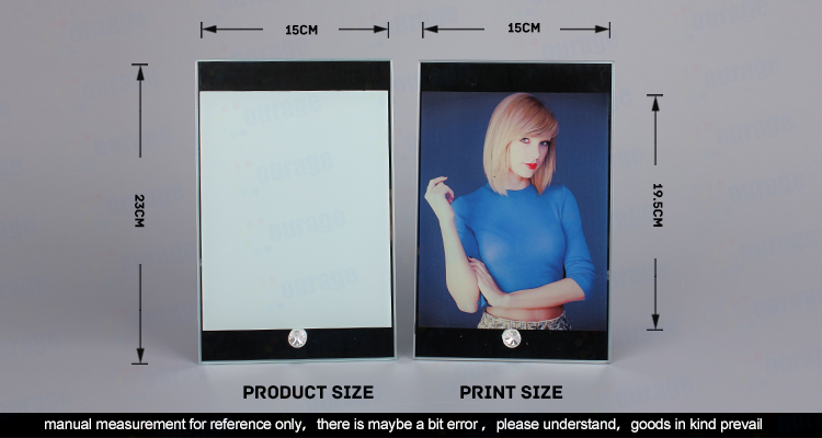 8inch Straight up and down mirror frame BL03 (8)