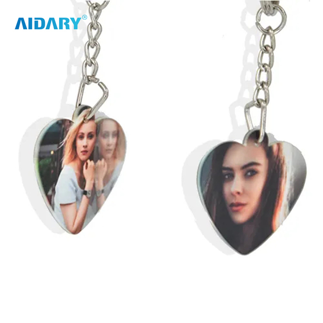 35*35*2mm Heart Plastic Key Chain With Triangle Key Chain