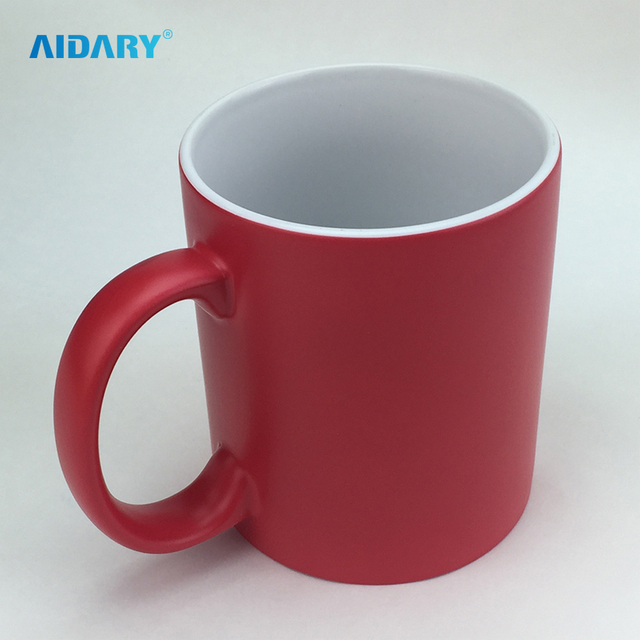 AIDARY Matt Surface Whole Mug Colour Changed Sublimation Ceramic Mug