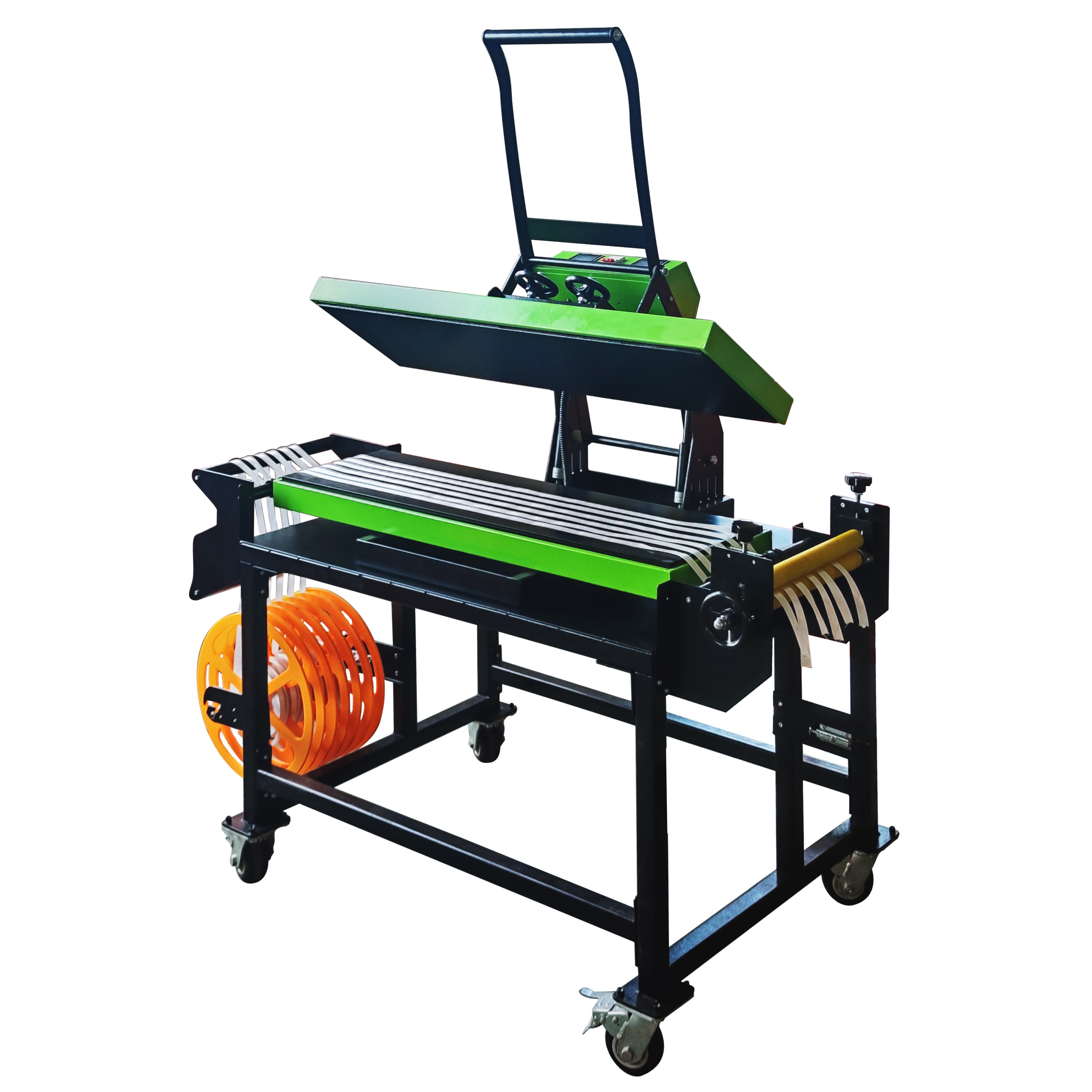 Install Lanyard heat press wheel